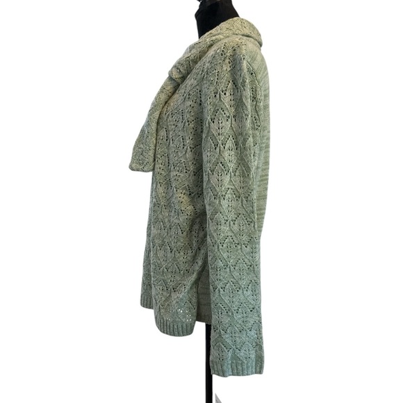 NWT Alfred Dunner Sage Green Pointelle Knit Turtleneck Sweater Size L Classics - Picture 4 of 10